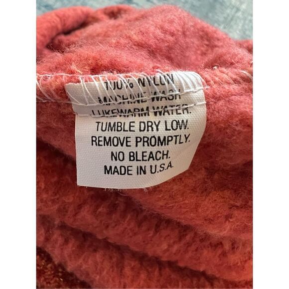 Vintage Lago & Rosie's Red Orange Dress With Matching Brown Vest Large - Picture 6 of 12